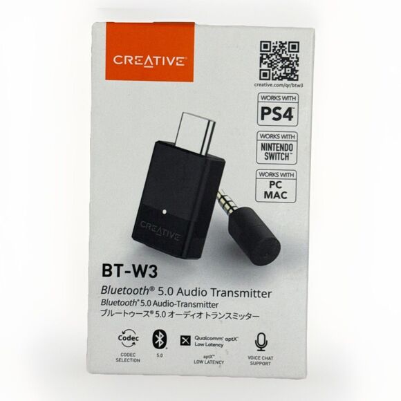 Creative BT‑W3 USB‑C Bluetooth 5.0 Transmitter – aptX LL & HD, Mic, Plug & Play - Picture 6 of 8